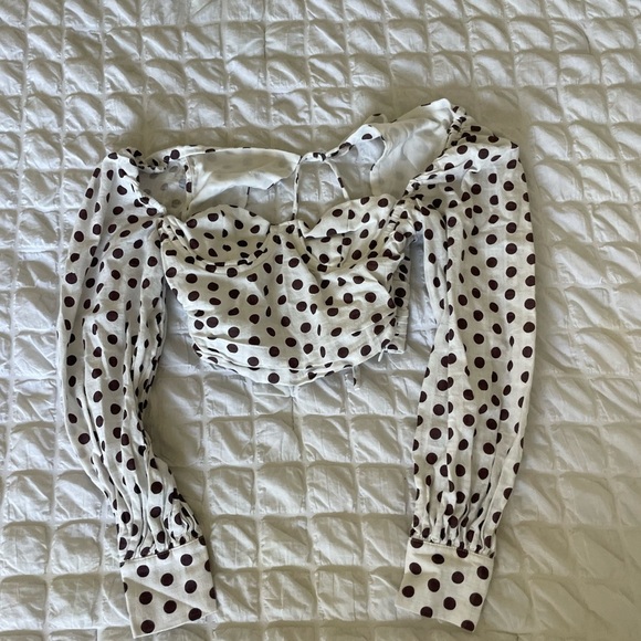 MAJORELLE Emily Polka Dot Blouse - Picture 4 of 12